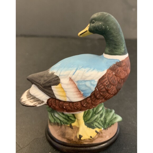 Hand Painted Ceramic Multi Colored  Duck Figurine - Picture 3 of 7